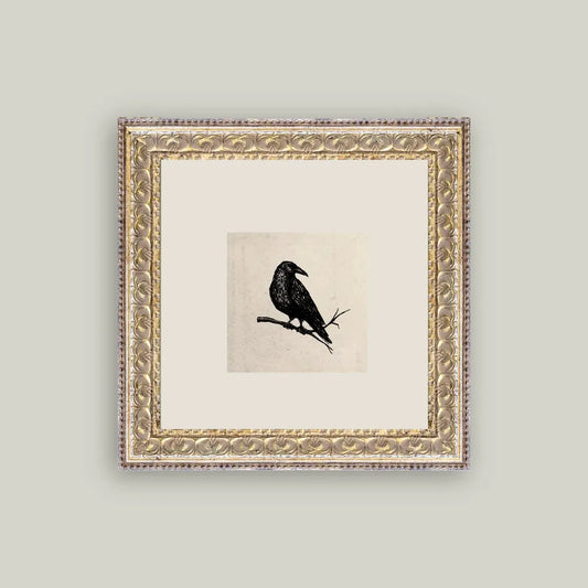 Halloween Crow Framed Art