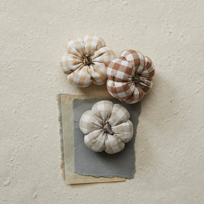 Mini Checkered Pumpkin - Set of 4