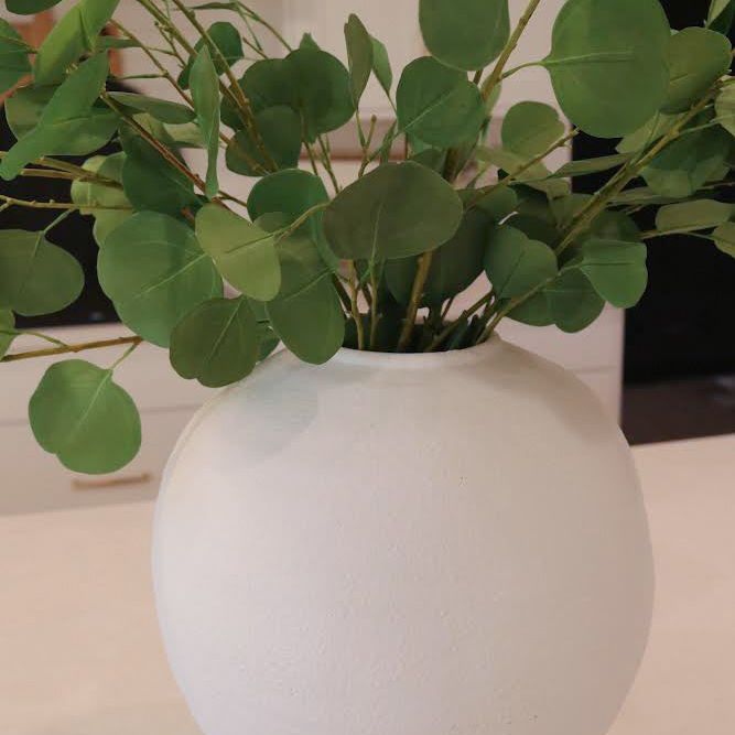 Gia White Cement Vase - Two sizes available