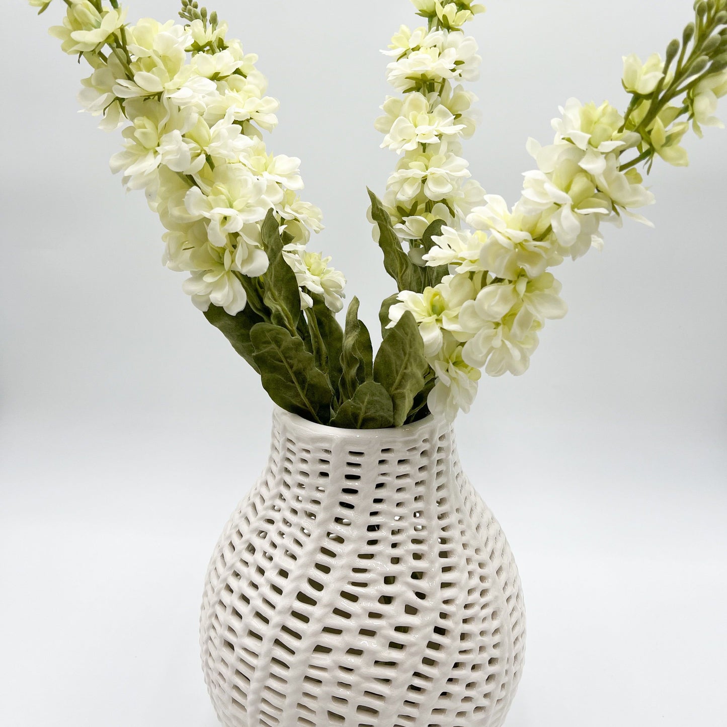 Stock Flower Stem in White- 30"