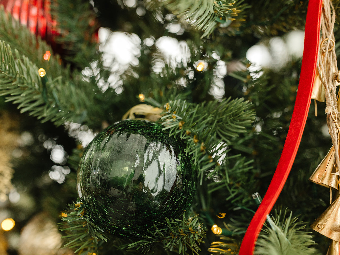 Crackled Green Ornament - 3 styles - Local pickup only