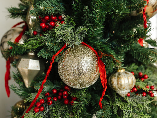 Golden Sugar Beaded Glass Ornament - Local pickup only