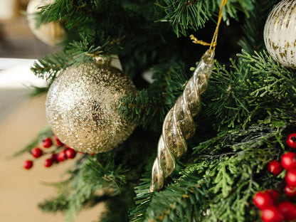 Golden Sugar Beaded Glass Ornament - Local pickup only