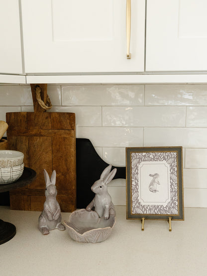 Grey Stoneware Rabbit