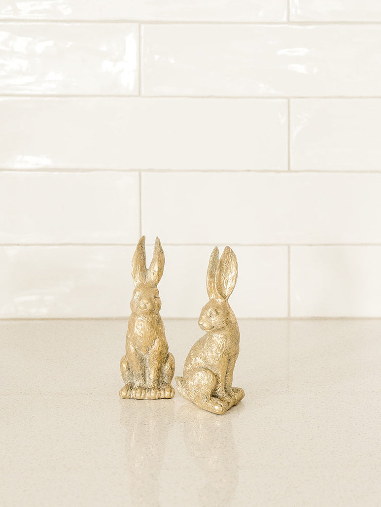 Gold Leaf Rabbit - Set of 2
