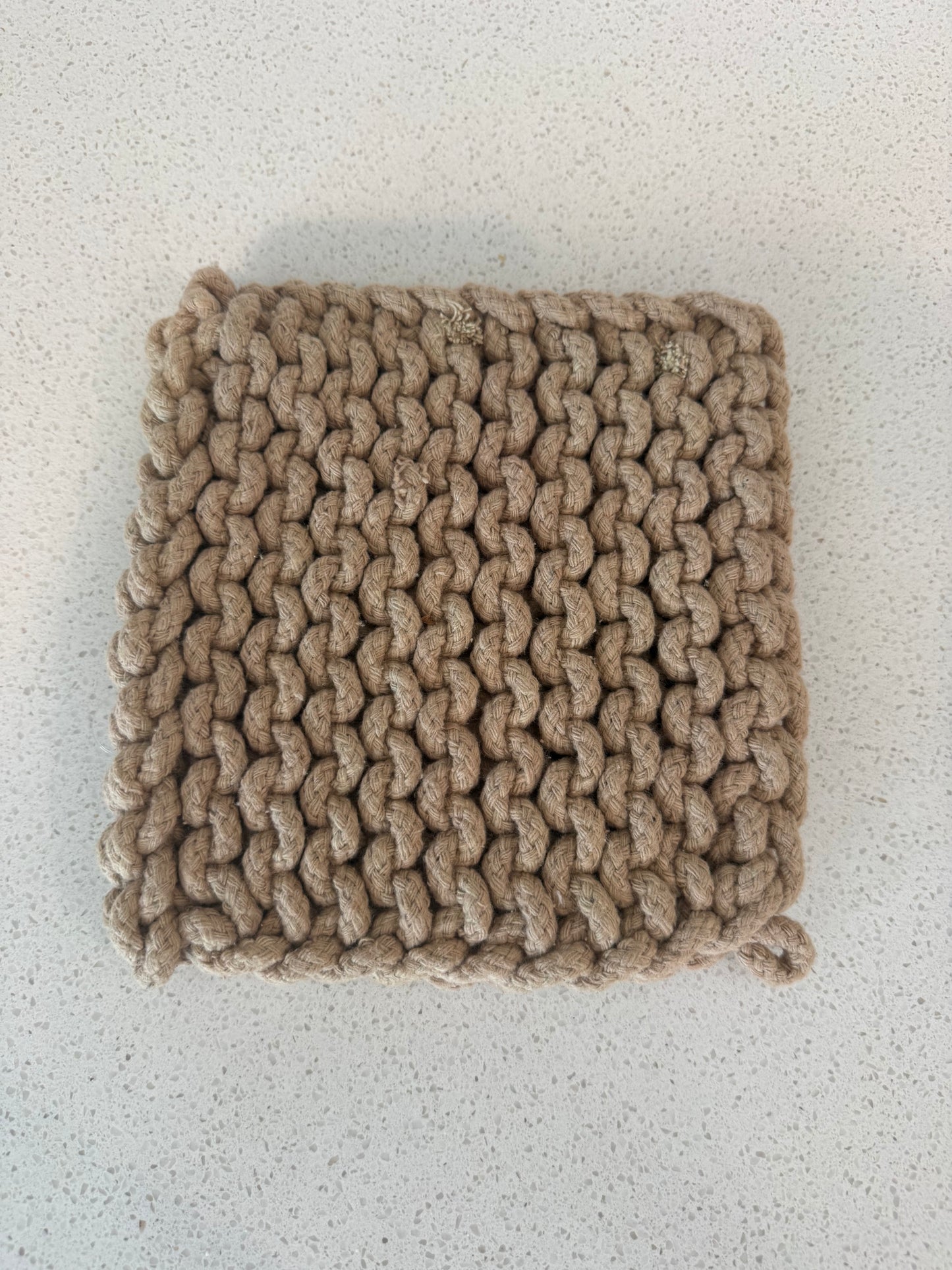 Cotton Crocheted Potholder - 8" - 4 Colors