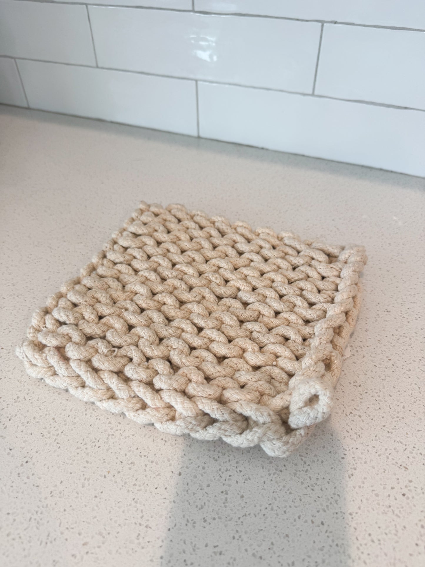 Cotton Crocheted Potholder - 8" - 4 Colors