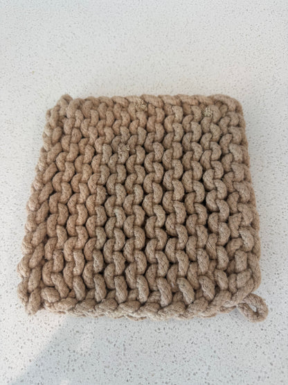 Cotton Crocheted Potholder - 8" - 4 Colors