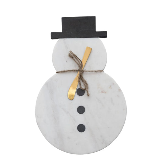 Marble Snowman Shaped Cutting Board