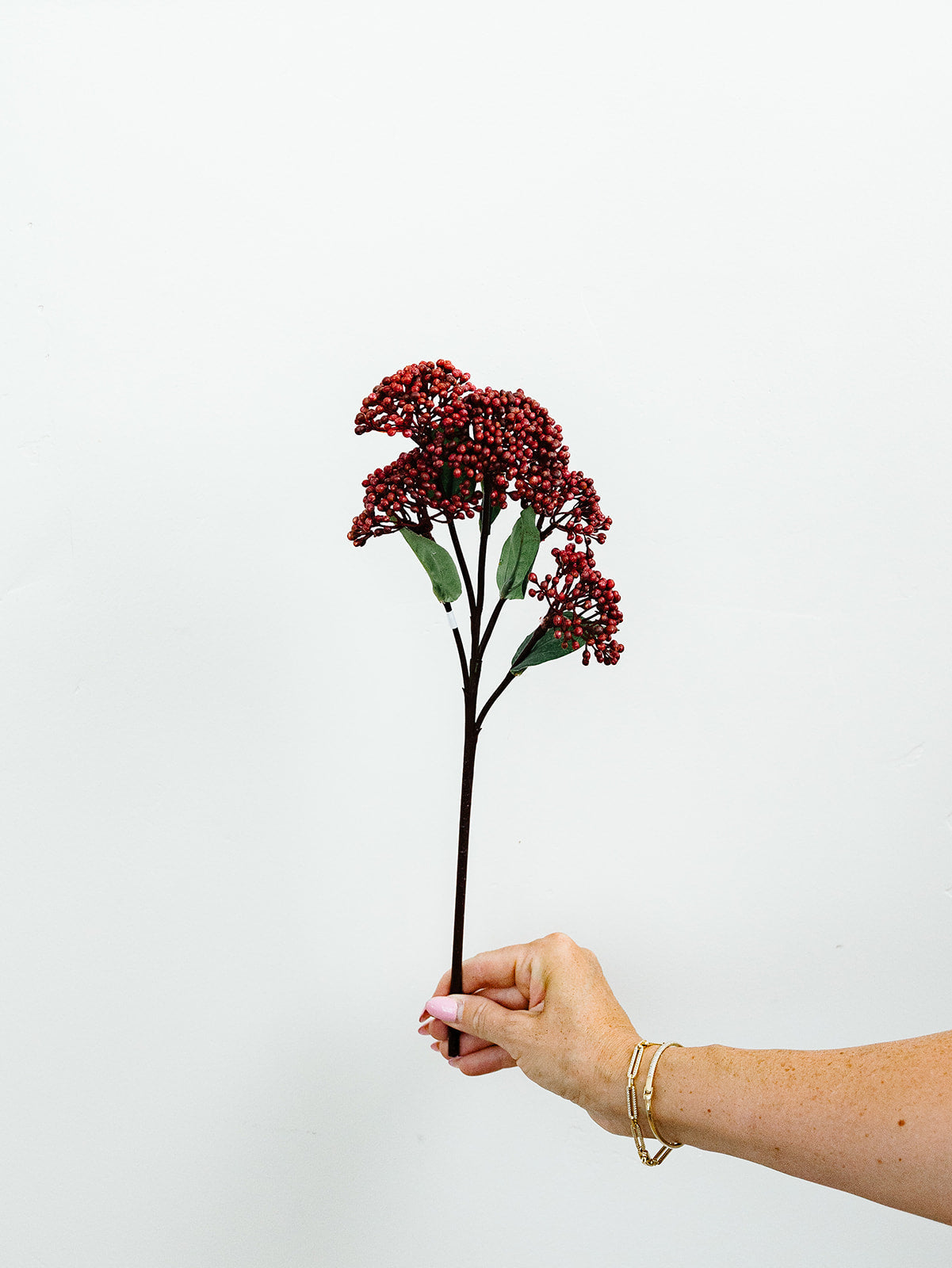 Sedum Spray in Red - 16”