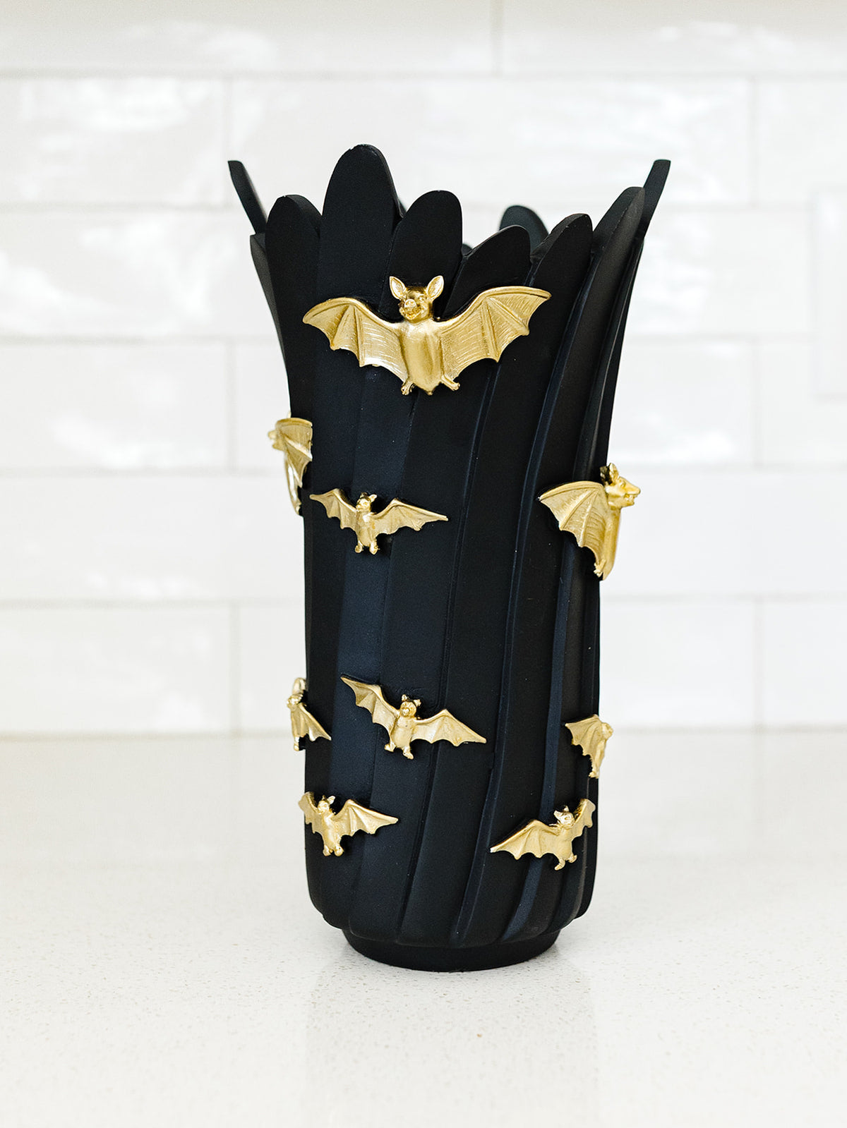 Black Halloween Vase - 12" - 2 Styles