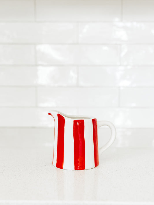 Red Striped Pitcher - 4.25"