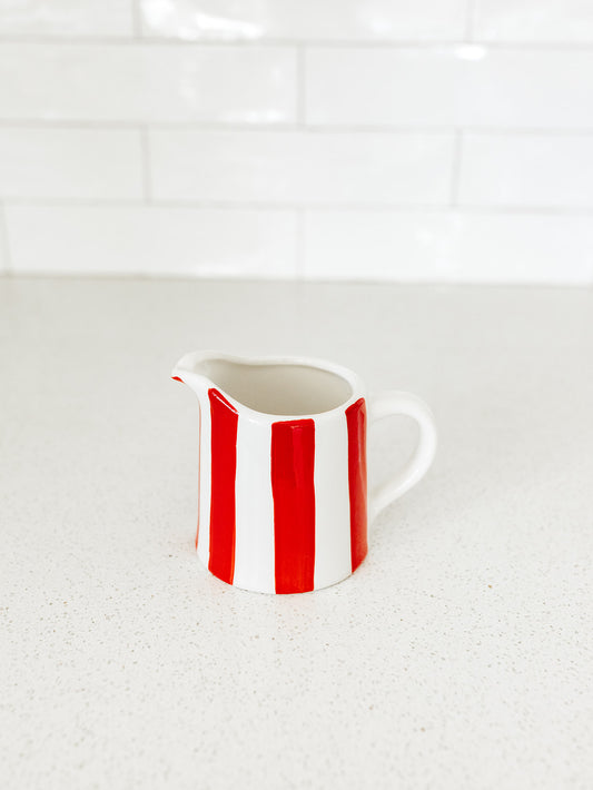 Red Striped Pitcher - 4.25"