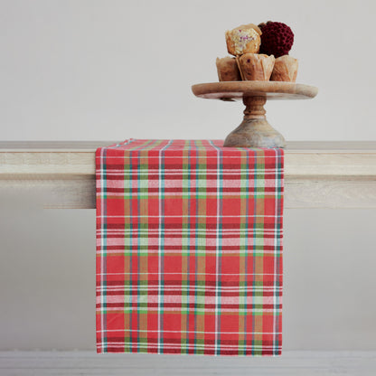 Plaid Woven Table Runner