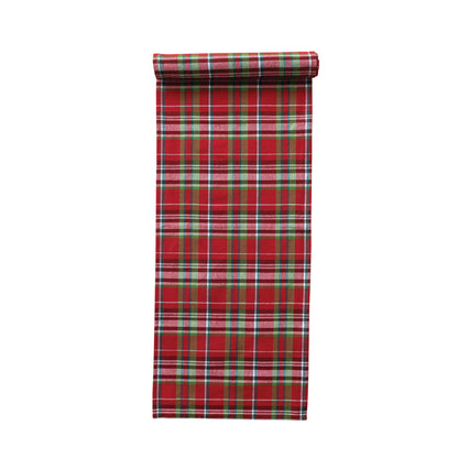 Plaid Woven Table Runner
