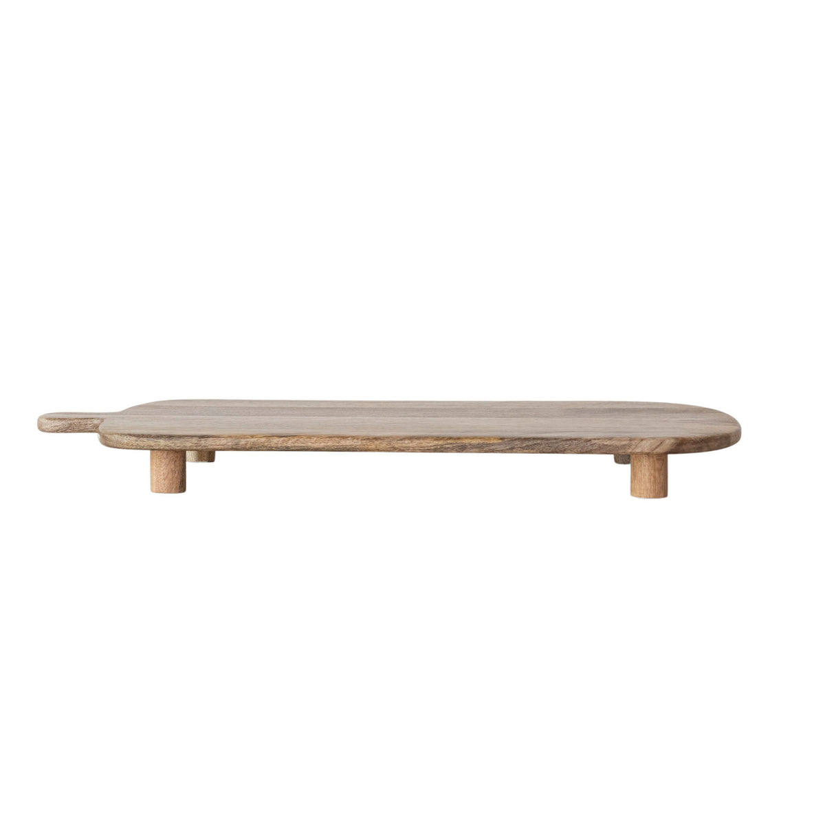 Mango Wood Footed Tray - 28"L x 12"W