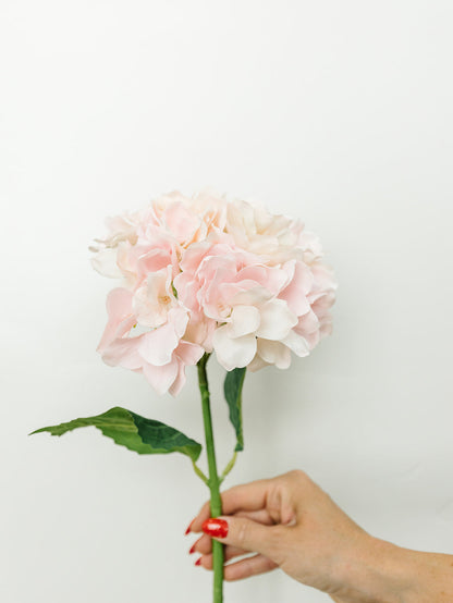 Pink Real Touch Hydrangea Spray - 20"