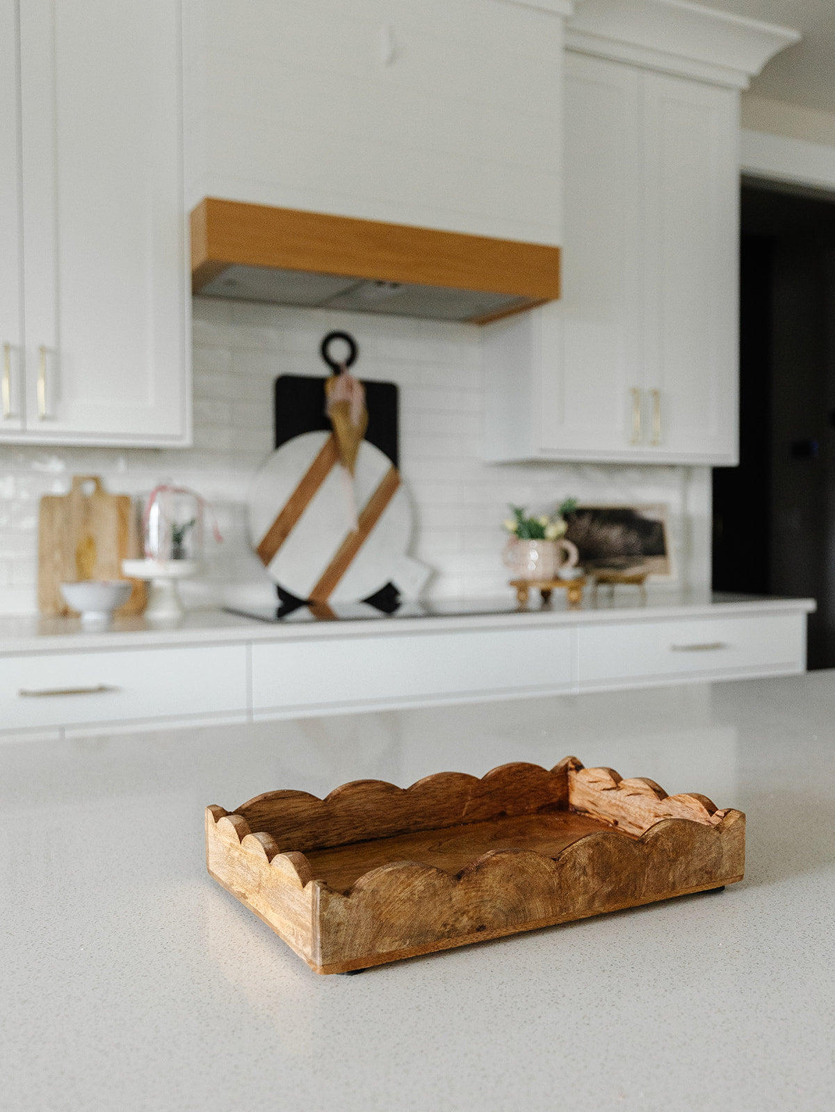 Mango Wood Scalloped Tray