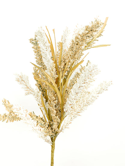 Cream & Brown Heather Stem - 34”