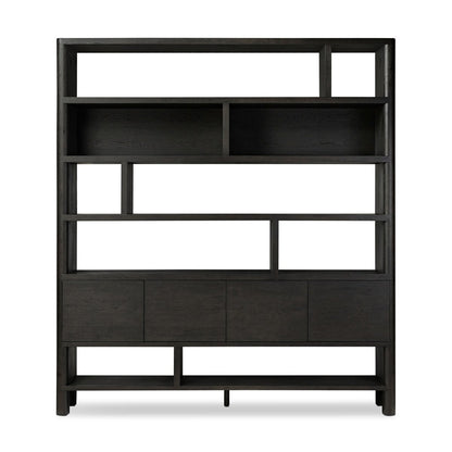 Bookcase - Black Oak                         84”w x 18”d x 94”h