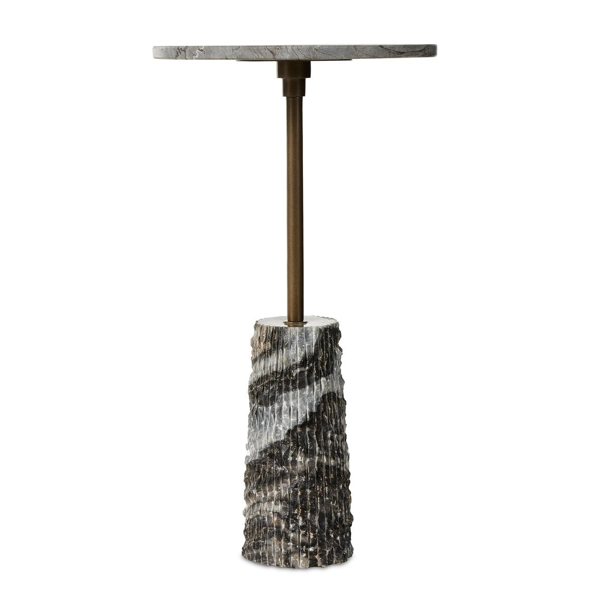Marble End Table - 12.00"w x 12.00"d x 22.25"h