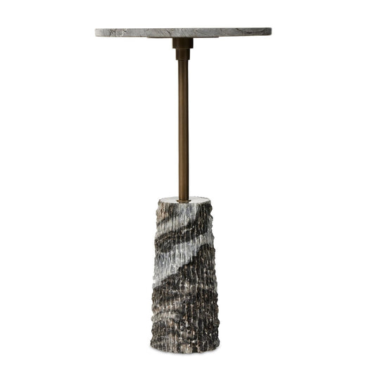 Marble End Table - 12.00"w x 12.00"d x 22.25"h