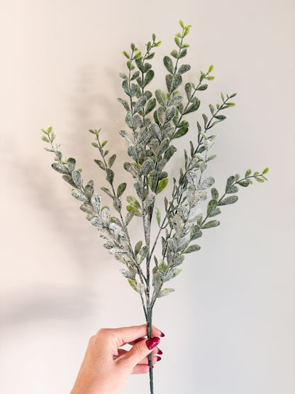 Glittered Green Laurel Bush - 24"