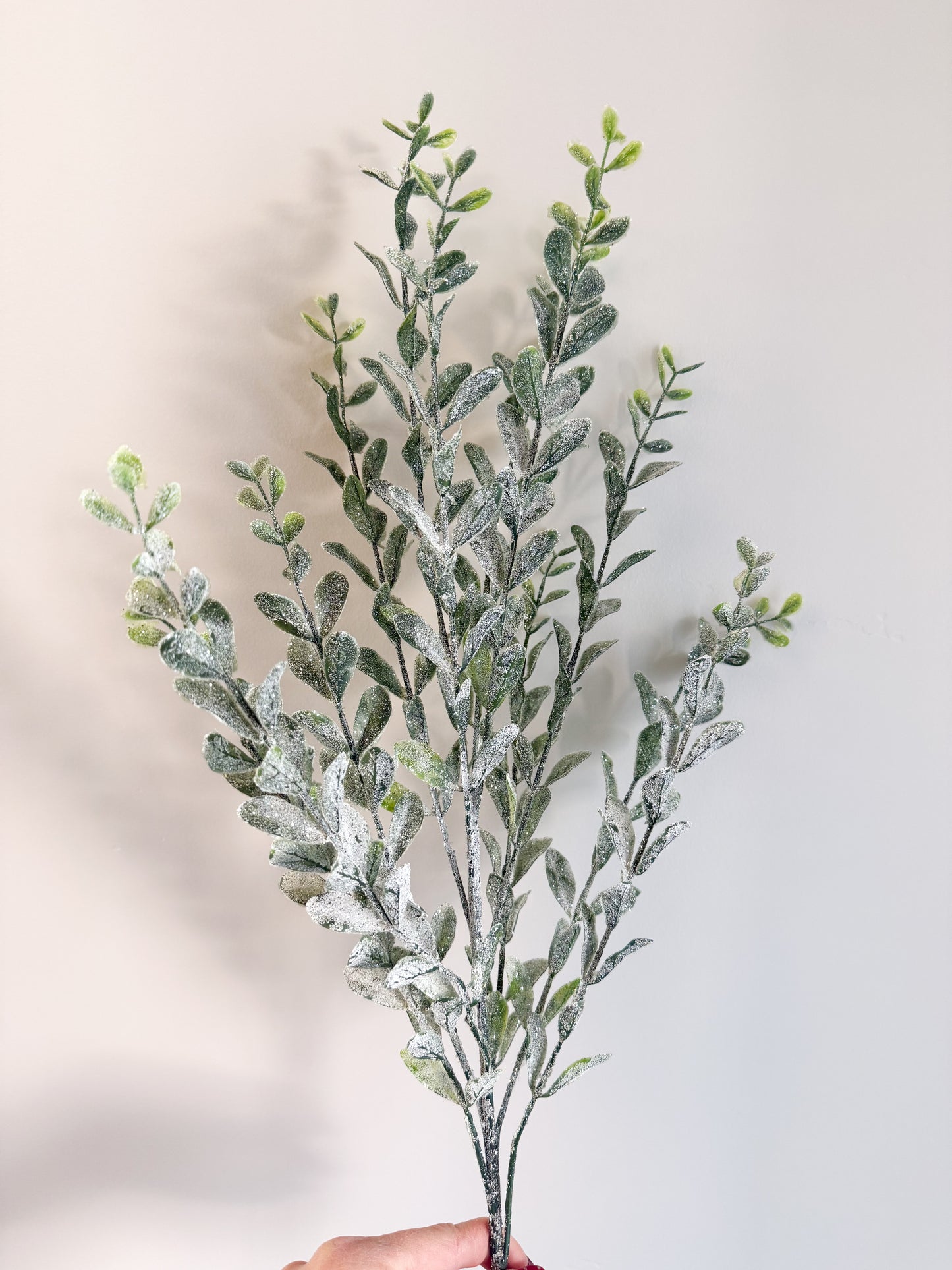 Glittered Green Laurel Bush - 24"