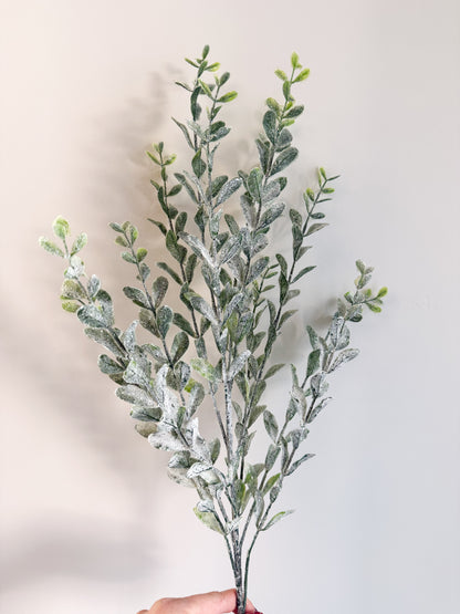 Glittered Green Laurel Bush - 24"