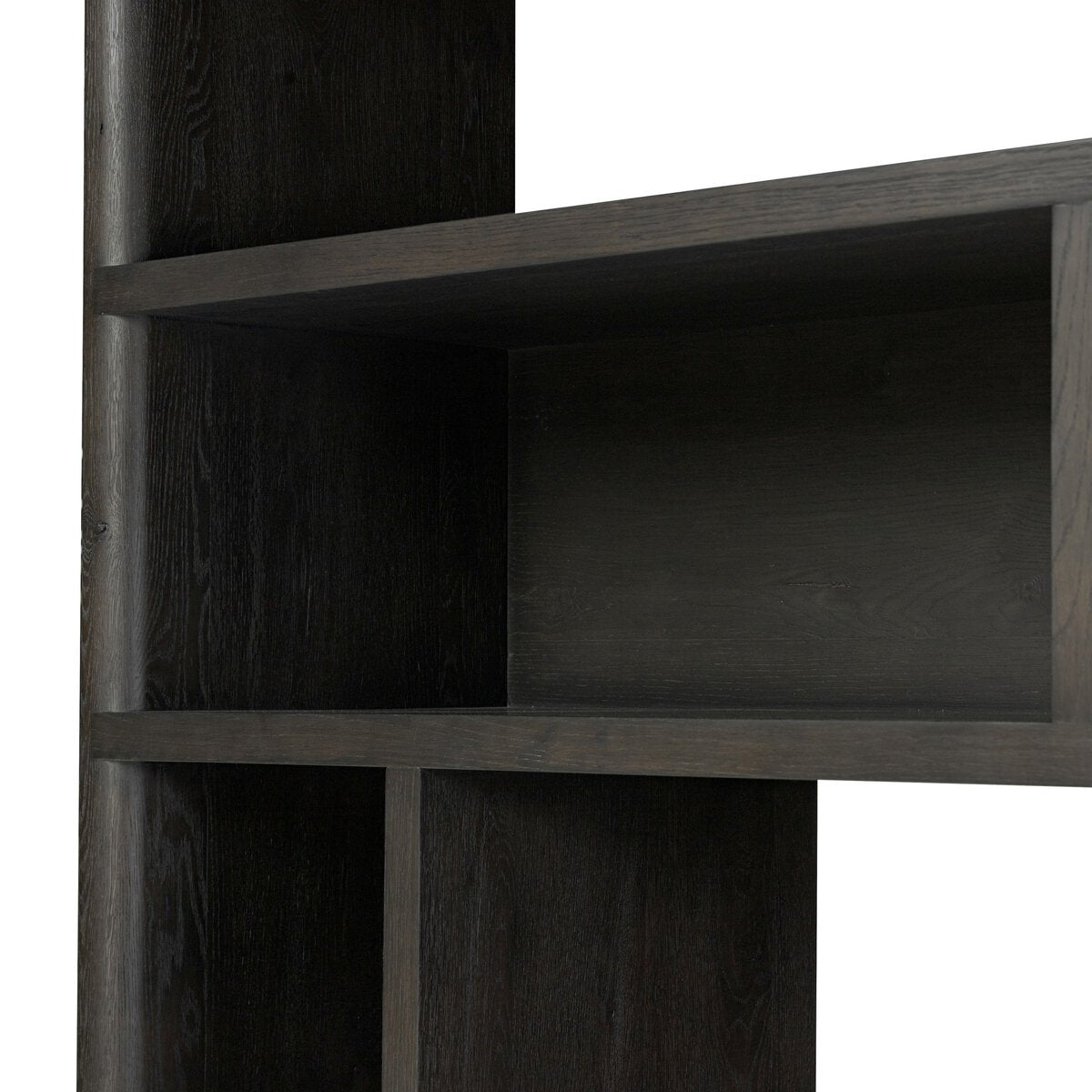 Bookcase - Black Oak                         84”w x 18”d x 94”h
