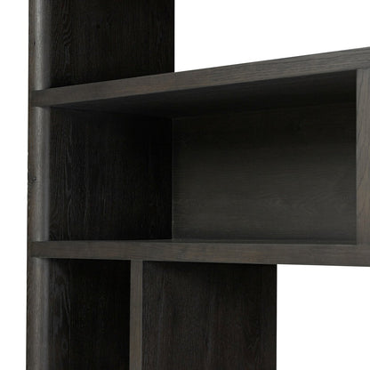 Bookcase - Black Oak                         84”w x 18”d x 94”h