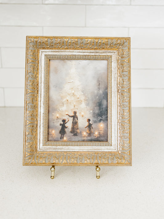 Gold Christmas Tree Framed Art - 2 Sizes