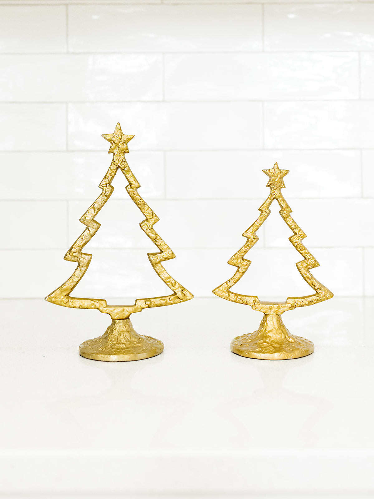 Brass Star Topped Tree - 2 Sizes
