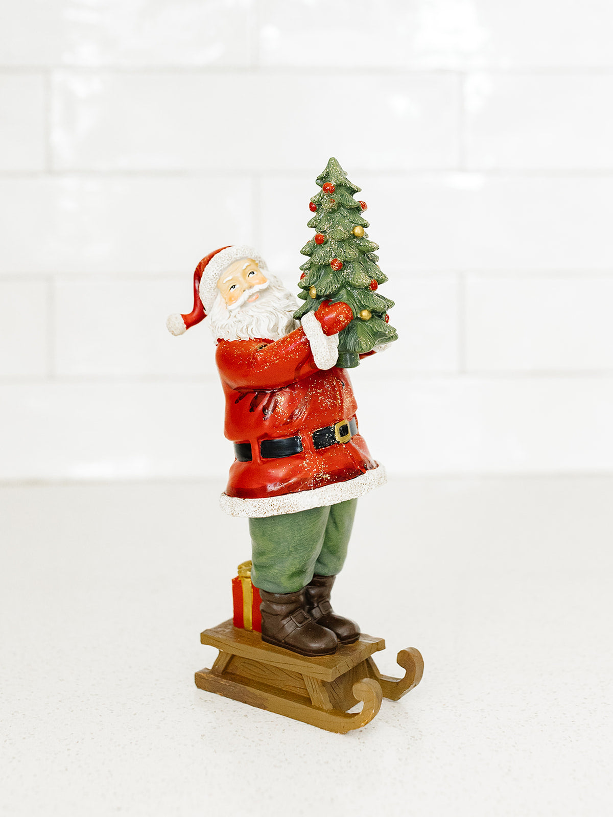 Glittered Resin Traditional Santa - 3 Styles