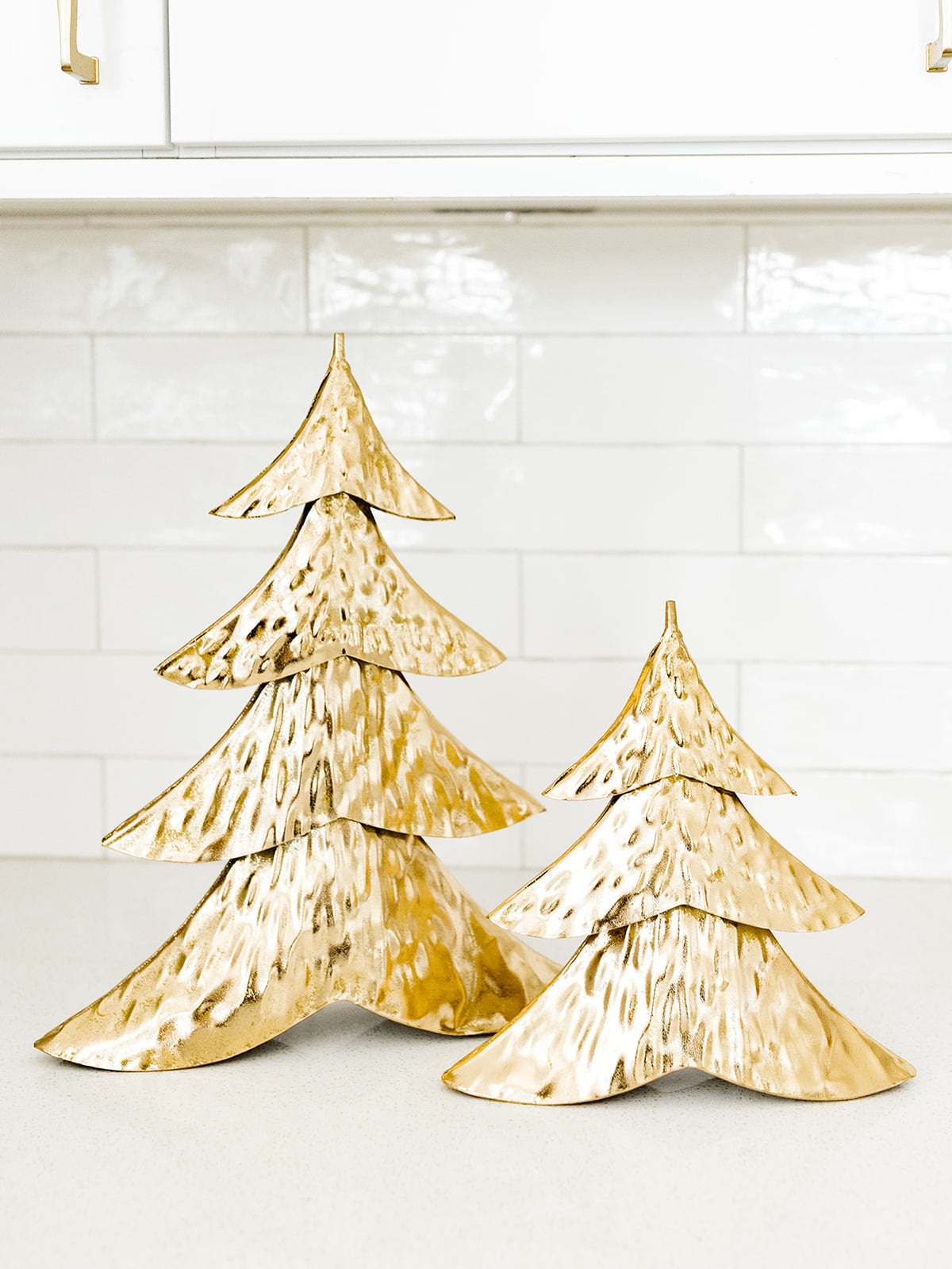 Hammered Gold Christmas Tree - 2 Sizes