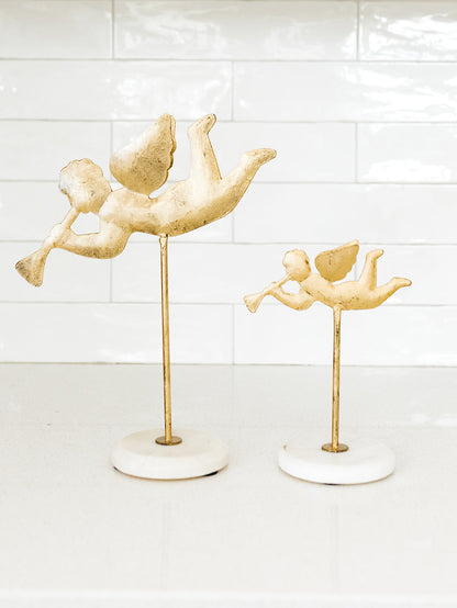 Tabletop Angel on Marble Base - 3 Sizes
