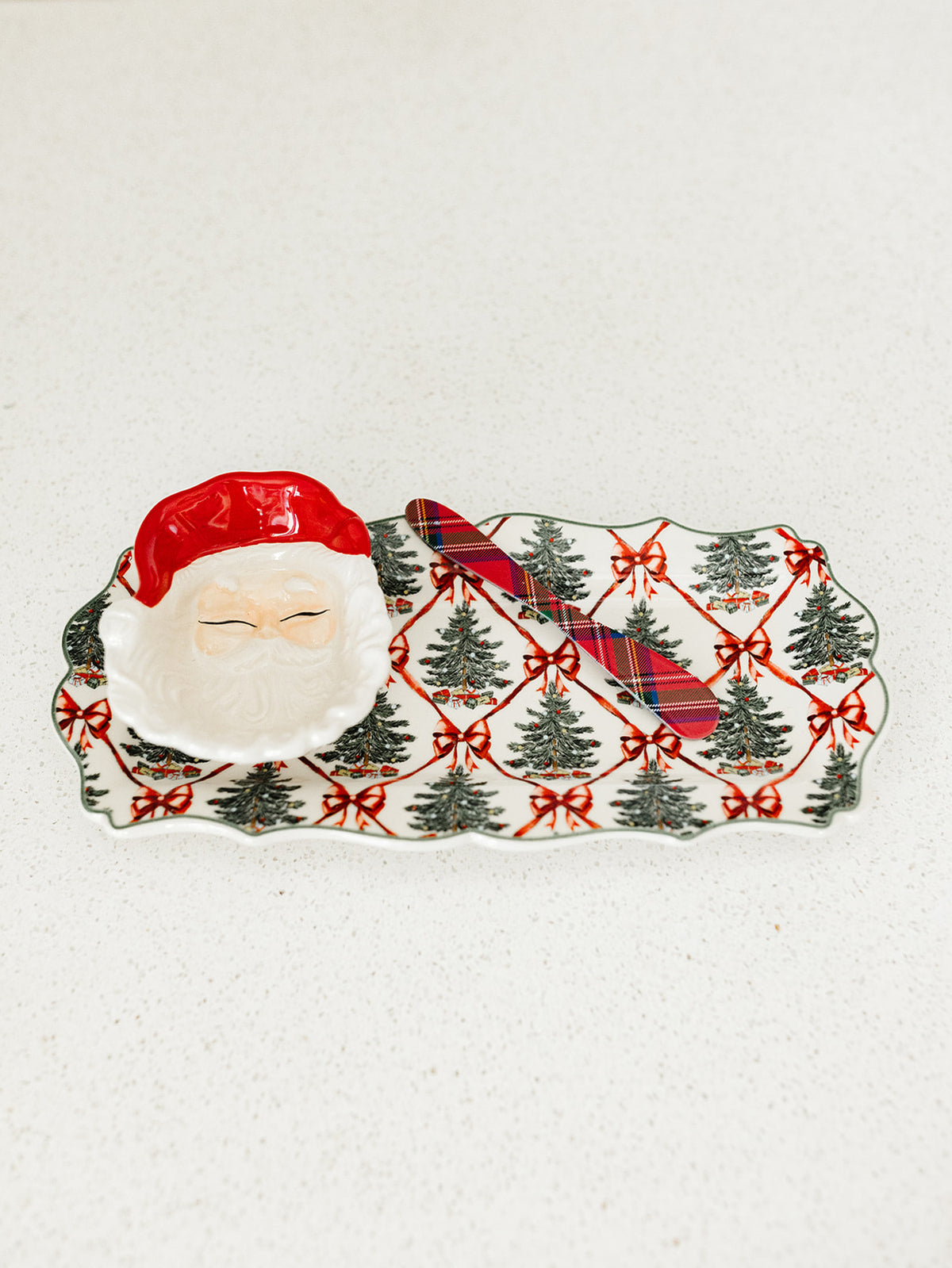 Tree Tray and Santa Tidbit Set