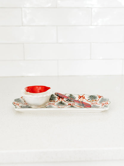 Tree Tray and Santa Tidbit Set