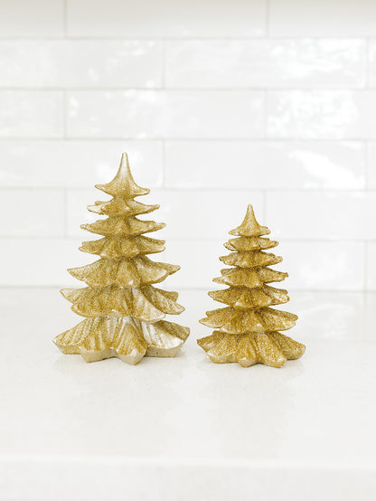 Gold Glittered Christmas Tree - 3 Sizes