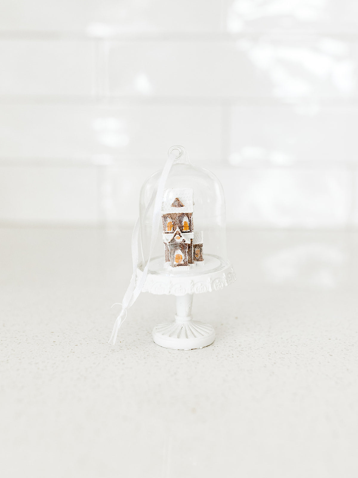 Gingerbread House Dome Ornament - 4.5" - 3 Styles