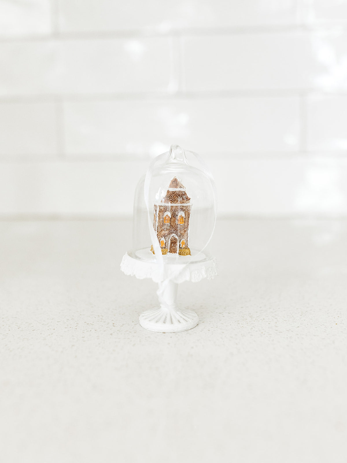 Gingerbread House Dome Ornament - 4.5" - 3 Styles