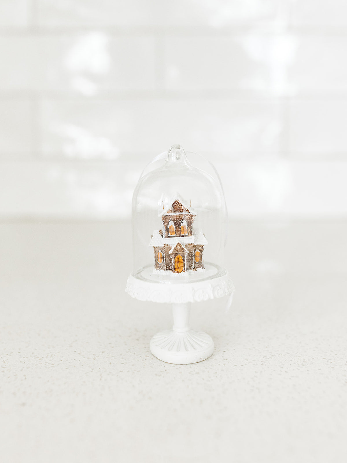 Gingerbread House Dome Ornament - 4.5" - 3 Styles