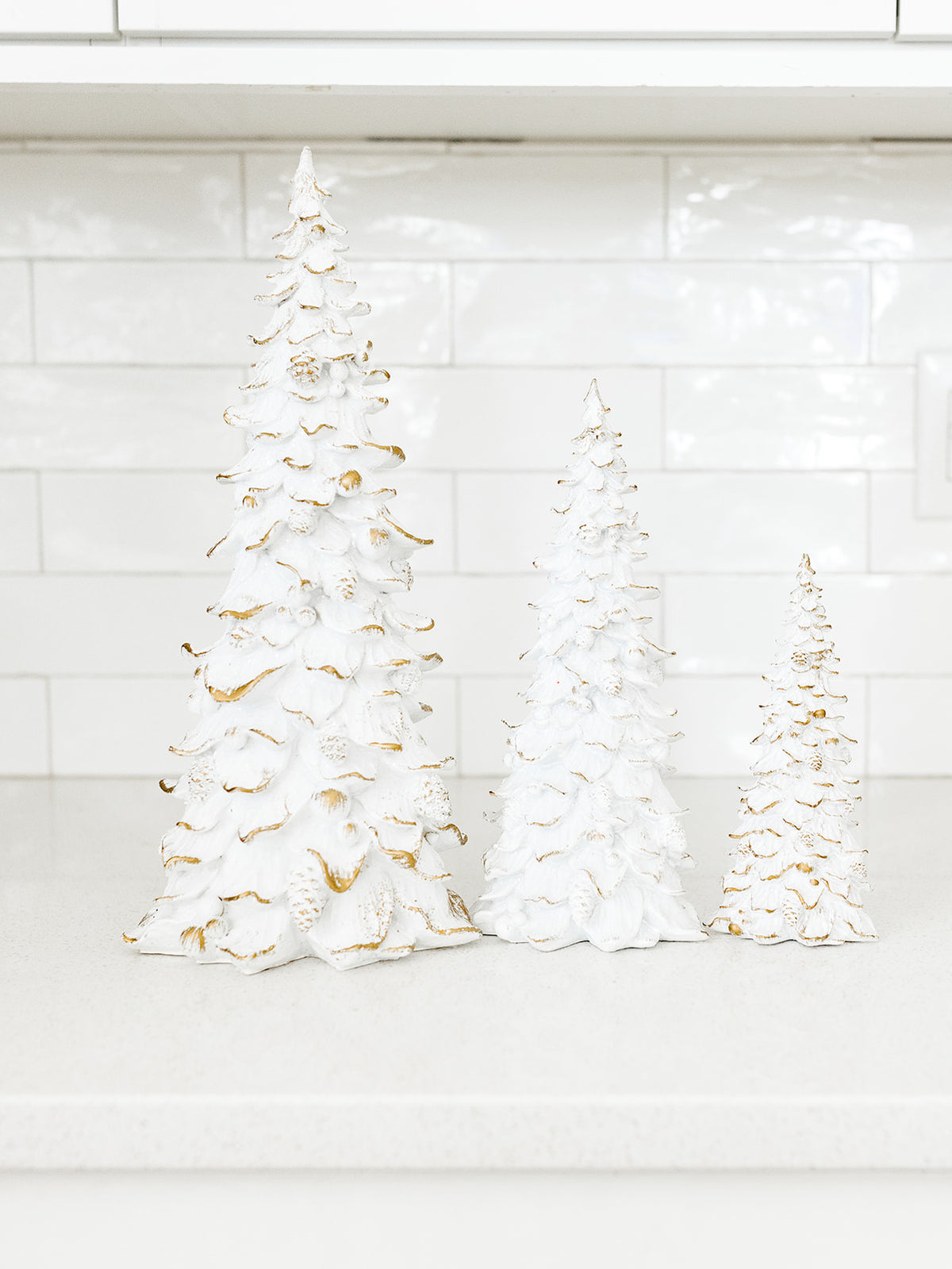 Whitewashed Gold Tree - 3 Sizes