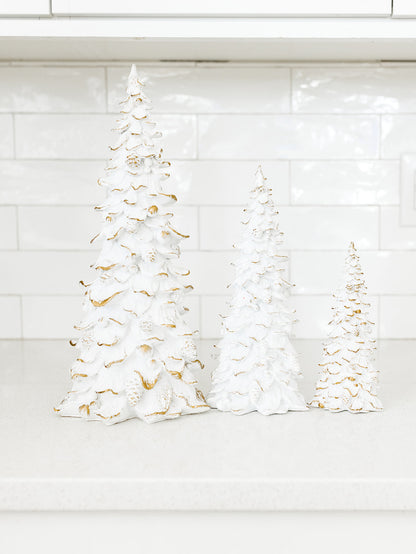 Whitewashed Gold Tree - 3 Sizes