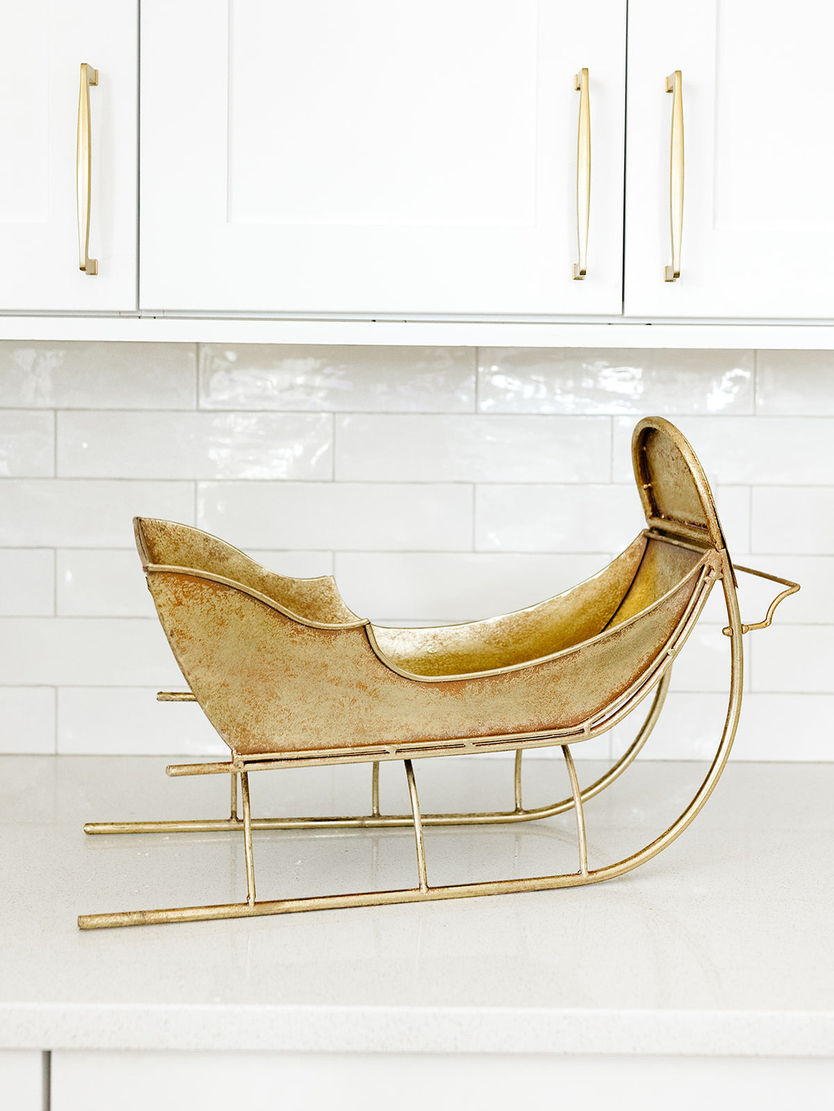 Vintage Gold Sleigh - 24" (local pick up only on this item)