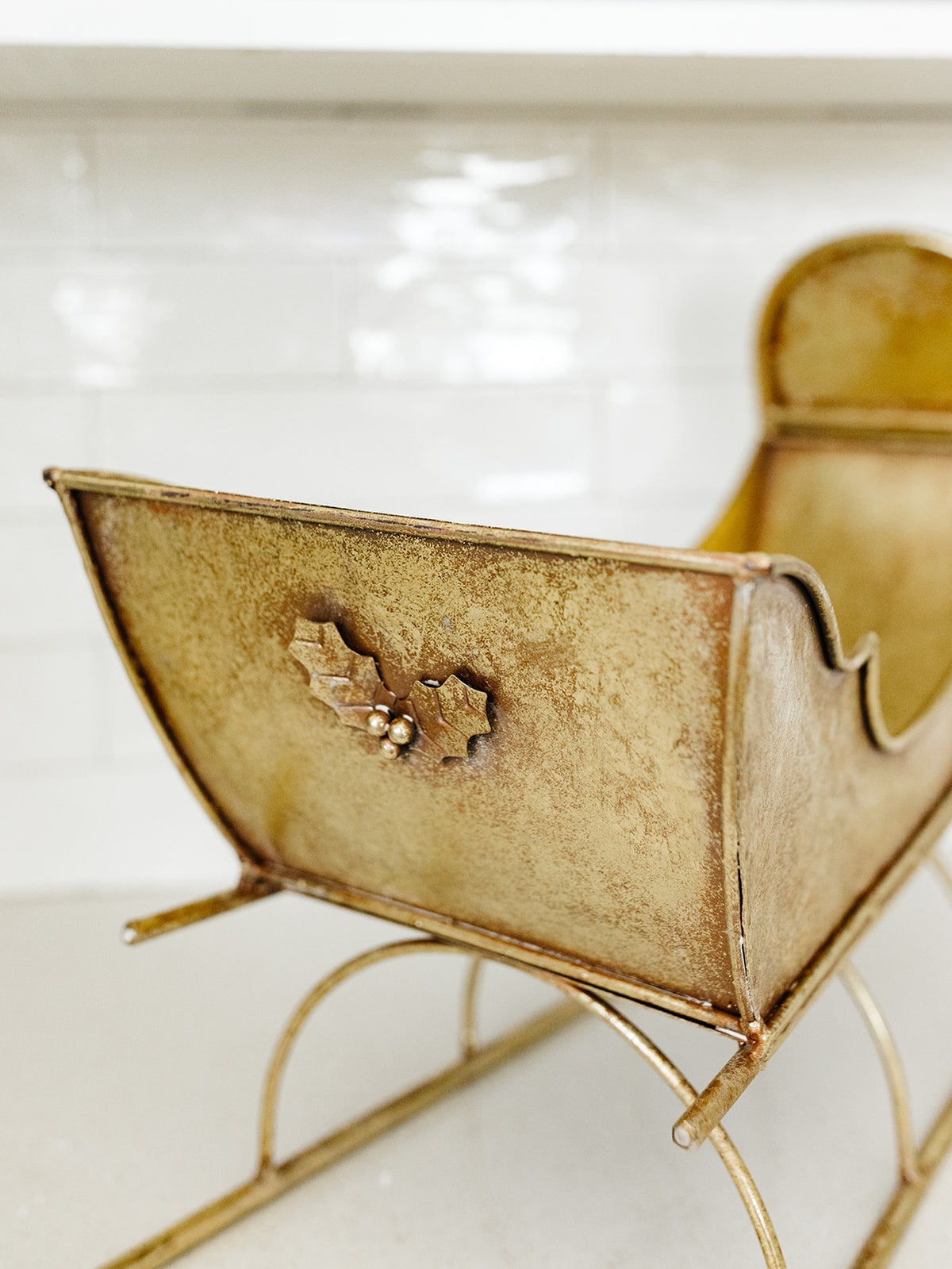Vintage Gold Sleigh - 24" (local pick up only on this item)