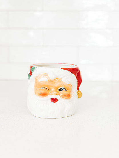 Retro Santa Bowl/Vase - 4.5"x5.5"