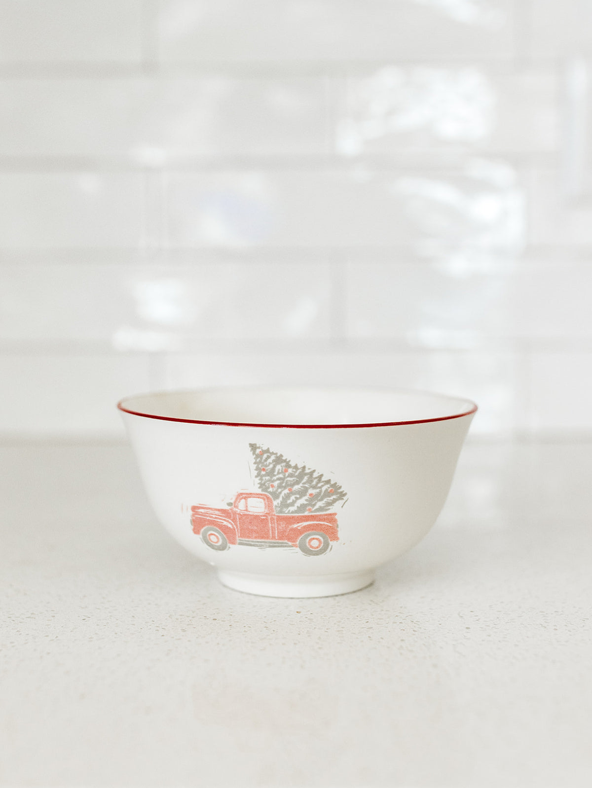 Red Tree Farm Truck Bowl