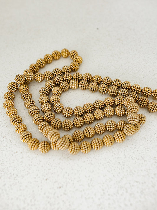 Gold Beaded Garland - 72"