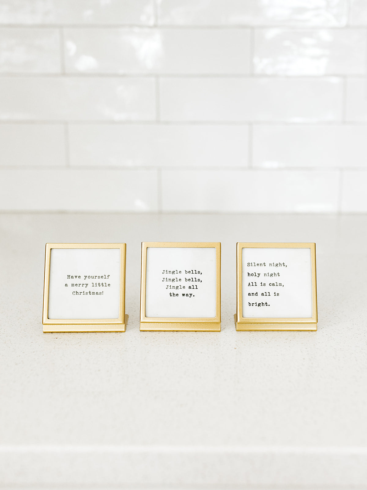 Gold Framed with Glass with Saying - 3 Styles